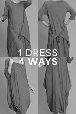 Cotton Dresses<Cotton Village Ellis Chocolate Crinkle Cotton Tie Dress