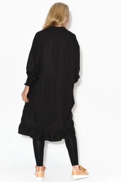 Below Knee Dresses<PQ Elma Black Tencel Shirt Dress