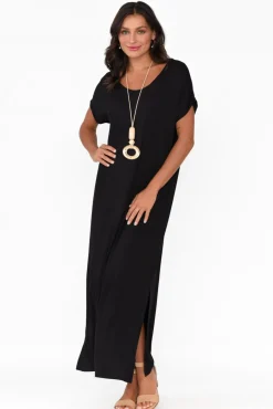 Bamboo Dresses<Bamboo Body Elsie Black Bamboo Dress