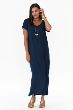 Bamboo Dresses<Bamboo Body Elsie Navy Bamboo Dress