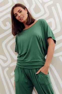 Sleeved Tops<Betty Basics Emerald Maui Tee
