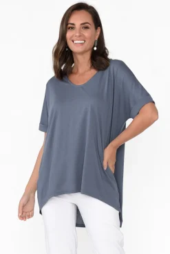 Cotton Tops<Tirelli Emiko Steel Drape Cotton Top