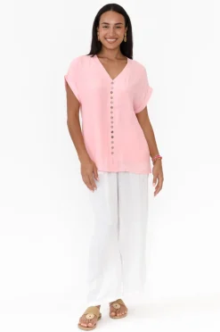 Pants<Cali and Co Emilio White Linen Wide Leg Pant