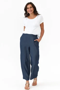 Pants<Betty Basics Emily Deep Blue Wide Leg Pant