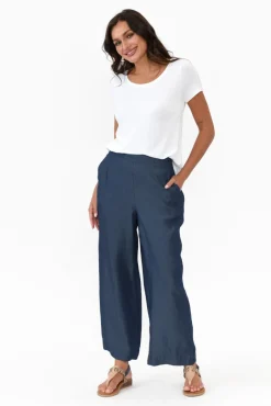 Pants<Betty Basics Emily Deep Blue Wide Leg Pant