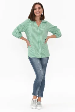 Jeans<Italian Star Emma Blue Denim Distressed Stretch Jean