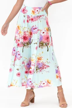 Pants<Red Lotus Erin Cherry Blossom Wide Leg Pant