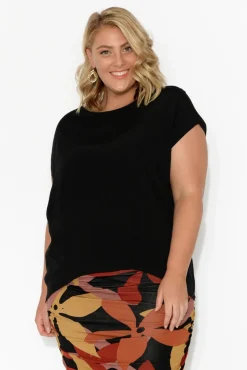 Sleeved Tops<Slate the Label Essi Black Shell Top