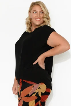 Sleeved Tops<Slate the Label Essi Black Shell Top