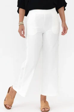 Pants<Hammock u0026 Vine Estelle White Wide Leg Pant