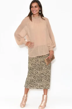 Sleeved Tops<Fate Becker Eventide Tan Bishop Sleeve Top