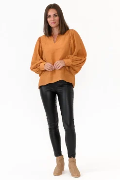 Pants<Willow Tree Faulkner Black Wet Look Stretch Pant