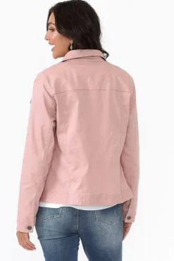 Jackets<Cali and Co Florida Blush Cotton Stretch Jacket