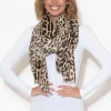 Scarves<Enhance Flynn Brown Leopard Scarf