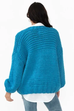 Knitwear<Paper Heart Freddie Blue Knit Pocket Cardigan