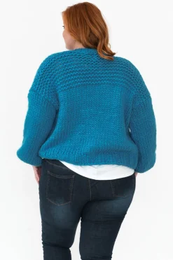 Knitwear<Paper Heart Freddie Blue Knit Pocket Cardigan