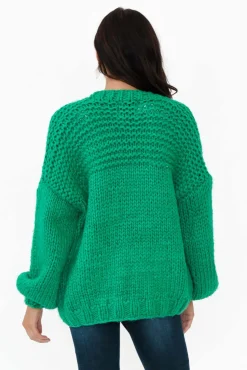 Cardigans<Paper Heart Freddie Green Knit Pocket Cardigan