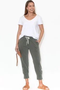 Pants<Elm Fundamental Brunch Khaki Cotton Pant