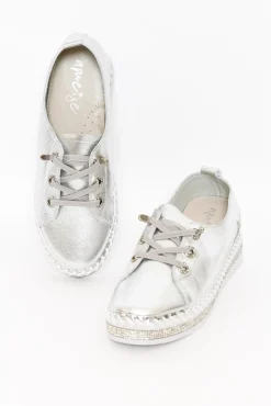 Leather Sneakers<Ameise Gamma Silver Star Leather Sneaker