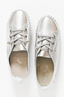Leather Sneakers<Ameise Gamma Silver Star Leather Sneaker