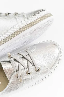 Leather Sneakers<Ameise Gamma Silver Star Leather Sneaker