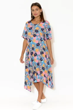 Below Knee Dresses<Slate the Label Geneva Navy Floral Dress