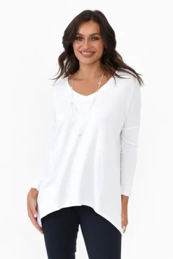 Sleeved Tops<Betty Basics Geneva White Oversized Top