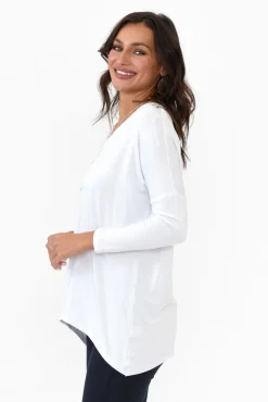 Sleeved Tops<Betty Basics Geneva White Oversized Top