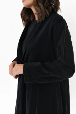 Jackets<Frederic Genevieve Black Velvet Coat