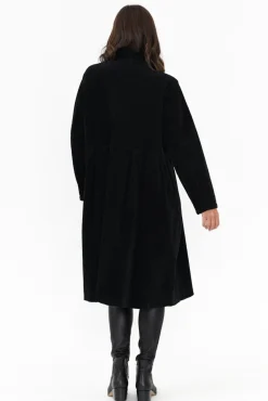 Jackets<Frederic Genevieve Black Velvet Coat