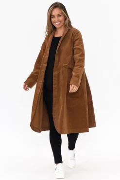 Jackets<Frederic Genevieve Brown Velvet Coat