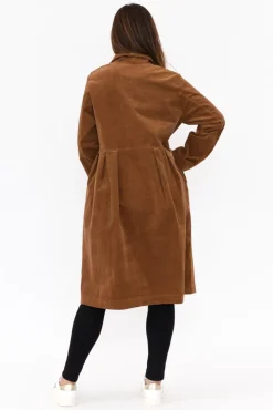 Jackets<Frederic Genevieve Brown Velvet Coat