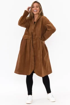 Jackets<Frederic Genevieve Brown Velvet Coat