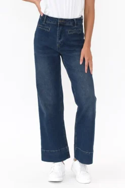 Jeans<Threadz Georgia Blue Cotton Jean