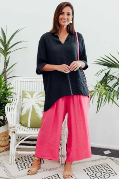 Cotton Tops<Cotton Village Gideon Navy Cotton Frill Top