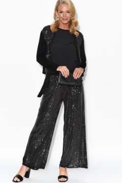 Cardigans<Wednesday Lulu Gina Black Sequin Jacket
