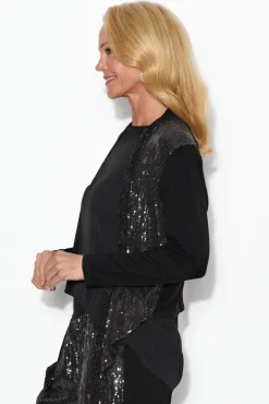Cardigans<Wednesday Lulu Gina Black Sequin Jacket