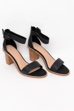 Heeled Sandals<Nude Shoes Grady Black Leather High Heel