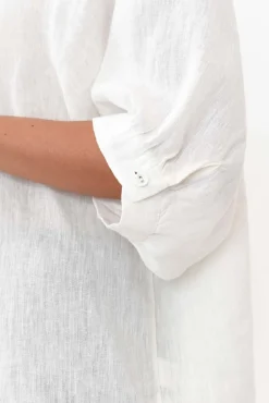 Linen Tops<Worthier Grayson White Linen Top