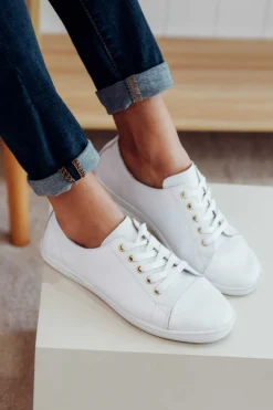 White Sneakers<Alfie and Evie Greenie White Leather Sneaker