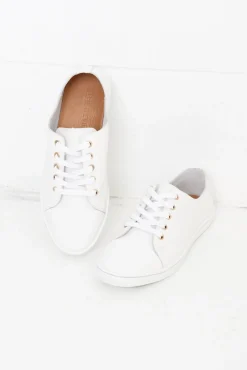 White Sneakers<Alfie and Evie Greenie White Leather Sneaker