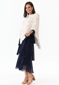 Ponchos<365 Days Greer Cream Fur Poncho
