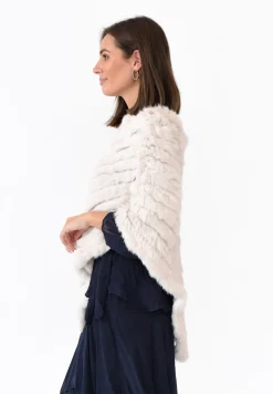 Ponchos<365 Days Greer Cream Fur Poncho