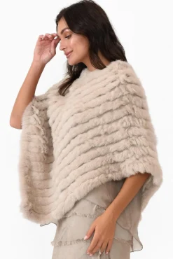 Ponchos<365 Days Greer Stone Fur Poncho