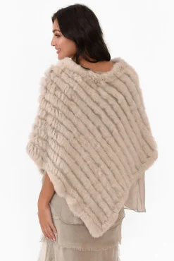 Ponchos<365 Days Greer Stone Fur Poncho
