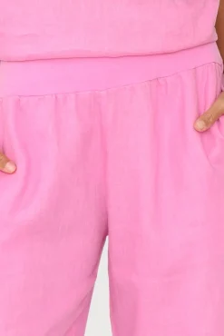 Pants<Gordon Smith Griffin Pink Linen Wide Leg Pant