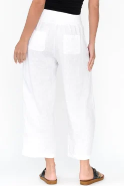 Pants<Gordon Smith Griffin White Linen Wide Leg Pant