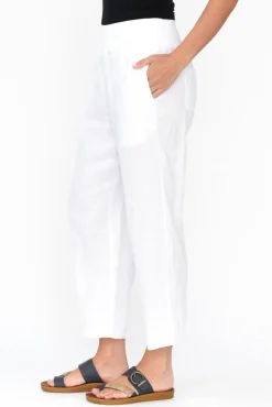 Pants<Gordon Smith Griffin White Linen Wide Leg Pant