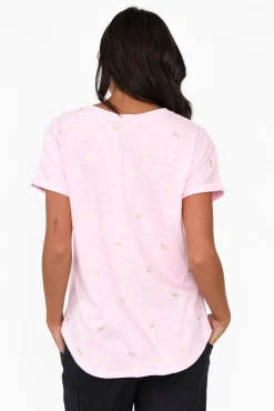 Cotton Tops<Betty Basics Hailey Pink Pineapple Cotton Tee