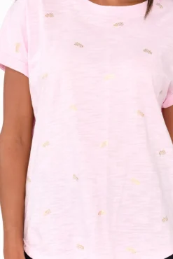 Cotton Tops<Betty Basics Hailey Pink Pineapple Cotton Tee